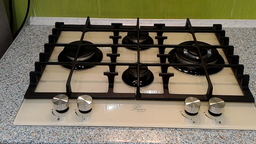 Варочная поверхность газовая Luxor RG 650 BGL SS Wok + круглая подставка WOK в подарок, черный фото от покупателей 1