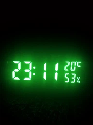Настільний годинник дзеркальний дисплей Led Mirror Clock (VST 888Y) Зелене підсвічування фото від покупців 11