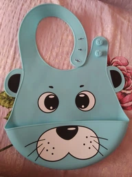 Силиконовый нагрудник-слюнявчик Zupo Crafts с карманом гипоаллергенный Синий фото от покупателей 1