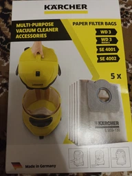 Набор мешков для пылесоса Karcher WD3 6.959-130.0 (5 шт. в упаковке) фото от покупателей 1