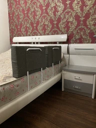 Бортики на ліжко сірі. Розмір 1 секції 50 * 30 * 7 см. Z2360 1 секция Серый фото от покупателей 4