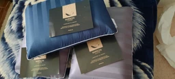 Подушка ортопедическая MirSon №6048 Noble stripe Blue sea Men 59х43х12 (2200003261714) фото от покупателей 2