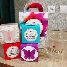 Подарунковий набір чаю Lovare в пірамідках Impression tea box з фірмовою чашкою (4820198877231) фото від покупців 13