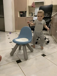 Стілець зі спинкою Kid 33х33х50сm блакитно-сірий фото від покупців 3