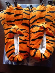 Тапочки лапи кігурумі Kigurumi Кімнатні Чоловічі Помаранчевий Тигр Плюшеві Тканинні 39-45 (3052/2) фото від покупців 1