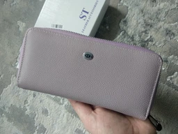 Жіночий клатч-гаманець ST Leather з натуральної шкіри зелений великий вертикальний на блискавці з ремінцем 9х18 5 см 56509 фото від покупців 10