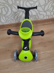 Дитячий самокат з сидінням та ручкою Globber GO UP Deluxe Lights зелений (646-106) фото от покупателей 2