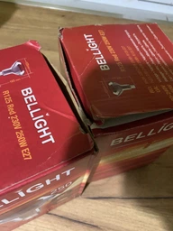 Лампа инфракрасная Bellight R125 для обогрева животных 250 Вт E27, тепловая лампа для цыплят, кроликов, свиней и телят фото от покупателей 3
