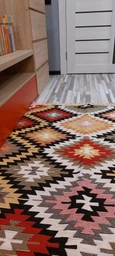 Плетений двосторонній килим Shana Zummi 160x230 см червоний з жовтогарячим фото від покупців 5