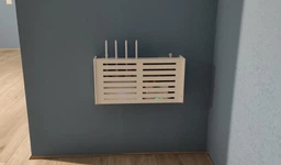Настенная коробка для роутера Wi-Fi Полка 40*20,5*10 см Белая решетка фото от покупателей 4
