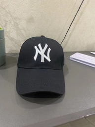 Кепка Бейсболка логотип NY (New York) с изогнутым козырьком Черный, Унисекс WUKE One size