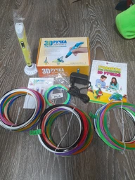 3D-ручка с Эко Пластиком (189м) с трафаретами и LCD экраном RXstyle фиолетовая фото от покупателей 9