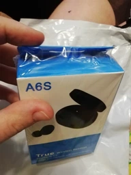 Бездротові вакуумні Bluetooth навушники AirDots A6S Black TWS гарнітура з боксом для заряджання фото від покупців 1