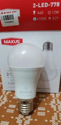 Лампа светодиодная Maxus А60 12W 4100K E27 220V (1-LED-778) фото от покупателей 4
