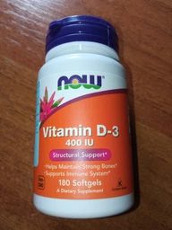 Витамин D3 Now Foods Vitamin D3 холекальциферол, 400 МО 180 капсул фото от покупателей 1