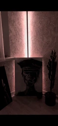 Угловой напольный светильник, угловая LED лампа, RGB торшер Lux design Black 150 см, чёрный с пультом управления фото от покупателей 6