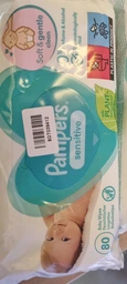 Детские влажные салфетки Pampers Sensitive 80 шт (8001841041421) фото от покупателей 3