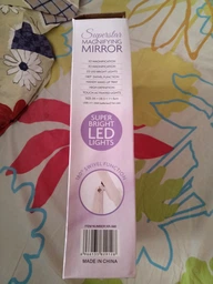 Дзеркало настільне Led Для макіяжу з Led підсвічуванням потрійне зі збільшенням Рожевий