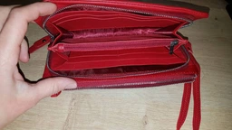 Кошелек-клатч из кожи с карманом для мобильного ST Leather 19315 Красный фото от покупателей 5