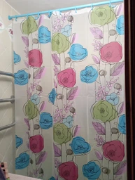 Шторка - занавеска для ванной Мій Дім Colorful flowers 180х180 NJ10108 фото от покупателей 4