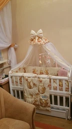 Музыкальный мобиль на кроватку Baby Bell Moon 3 в 1 с ночником, проектором и пультом управления голубой фото от покупателей 2