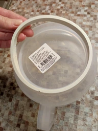 Контейнер мерный для миксера с ручкой Plast team 2 л Прозрачный с белой крышкой (TEA-1360.1) фото от покупателей 6