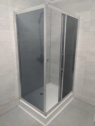 Душевая кабина AQUASTREAM Premium 120 SLB с раздвижной дверью левосторонняя серая фото от покупателей 4