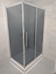 Душевая кабина AQUASTREAM Premium 120 SLB с раздвижной дверью левосторонняя серая фото от покупателей 3