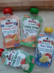 Упаковка пюре Holle Carrot Cat органическое с морковью, манго, бананом и грушей с 6 месяцев 100 г х 12 шт (7640161877337)