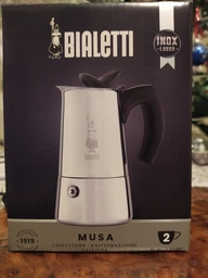 Гейзерна кавоварка Bialetti Musa 90 мл на 2 чашки (0005338) фото від покупців 5