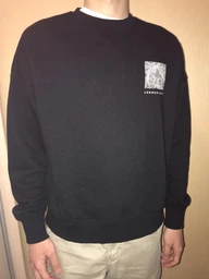 Світшот Pull & Bear 9596/538/800 S Чорний (09596538800027) фото від покупців 2