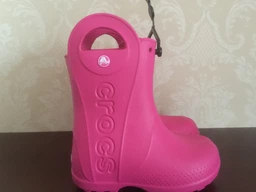 Резиновые сапоги Crocs Kids Jibbitz Handle It Rain Boot 12803-730-C13 30 Желтый фото от покупателей 6