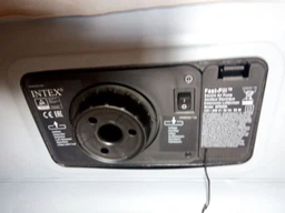 Кровать надувная Intex 99х191х30см, встроенный насос 220V, серо-синяя, 64116 фото от покупателей 7