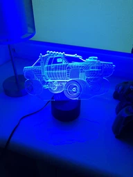 3D нічник подарункова нічна LED лампа світлодіодний світильник Автомобіль 4 з пультом ДК 16 кольорів адаптером на usb батарейках з акрилу для будинку спальні дитячої оригінальний романтичний подарунок хлопцю чоловіку 3DTOYSLAMP фото від покупців 7