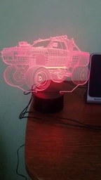 3D нічник подарункова нічна LED лампа світлодіодний світильник Автомобіль 4 з пультом ДК 16 кольорів адаптером на usb батарейках з акрилу для будинку спальні дитячої оригінальний романтичний подарунок хлопцю чоловіку 3DTOYSLAMP фото від покупців 3