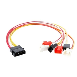 Кабель живлення внутрішній Goobay MoleX-FanPower 3p M/M x4 (2x5V+2x12V) 0.15m D=8x2.0mm(75.09.3632)