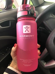 Пляшка для води Harmony Total Graphite 1 л. з контейнером для фруктів і захисним неопреновим чохлом фото від покупців 15
