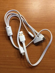 Кабель PowerPlant универсальный USB 2.0 AM - miniUSB, microUSB, Lightning, Apple 30-pin 0.3 м (4775340000213) фото от покупателей 3