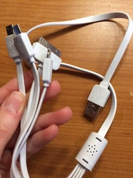 Кабель PowerPlant универсальный USB 2.0 AM - miniUSB, microUSB, Lightning, Apple 30-pin 0.3 м (4775340000213) фото от покупателей 1
