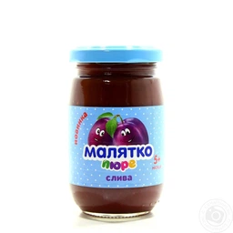 Упаковка детского пюре Малятко Слива с сахаром 180 г х 8 шт (4820123510820)