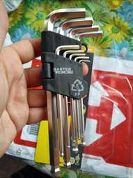 Набор длинных шестигранников Mastertool с шарообразным наконечником 9 предметов Cr-V (75-0957) фото от покупателей 3