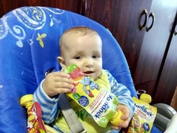 Упаковка фруктового пюре с творогом Hame Яблоко и персик с 6 месяцев 190 г х 10 шт (8595139703806) фото от покупателей 8
