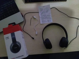 Навушники накладні з мікрофоном безпровідні Mp3 MDR P47 BT фото від покупців 3