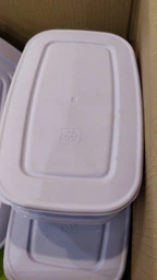 Контейнер для харчових продуктів Алеана прямокутний 0.95л, прозорий/бузковий (167023)