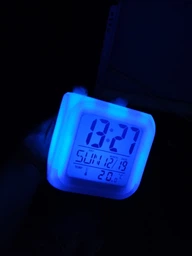Настольные часы ночник с подсветкой Glowing LED (меняющий цвета) с термометром CO-1167 фото от покупателей 1