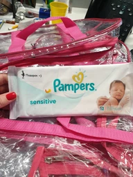 Набір 4+1 прозора сумка в пологовий будинок Mommy Bag S, M, L, XL рожевий + подарунок - органайзер (p007) фото від покупців 3