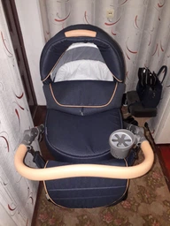 Универсальная коляска 2 в 1 Adamex Avanti Deluxe X3 Темно-синяя (151945) фото от покупателей 9