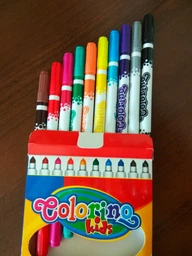 Фломастеры Colorino Fibre Pens двухсторонние 10 цветов 10 шт (13451PTR/1) фото от покупателей 2