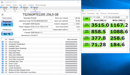 Накопитель SSD Transcend m.2 NVMe 256Gb 220S 240 250 (TS256GMTE220S)