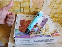 3D-ручка MYRIWELL 2 RP100B Pink (ABS, PLA) + PLA пластик (20 цветов) 109 метров, Защитные накладки и Трафареты фото от покупателей 4